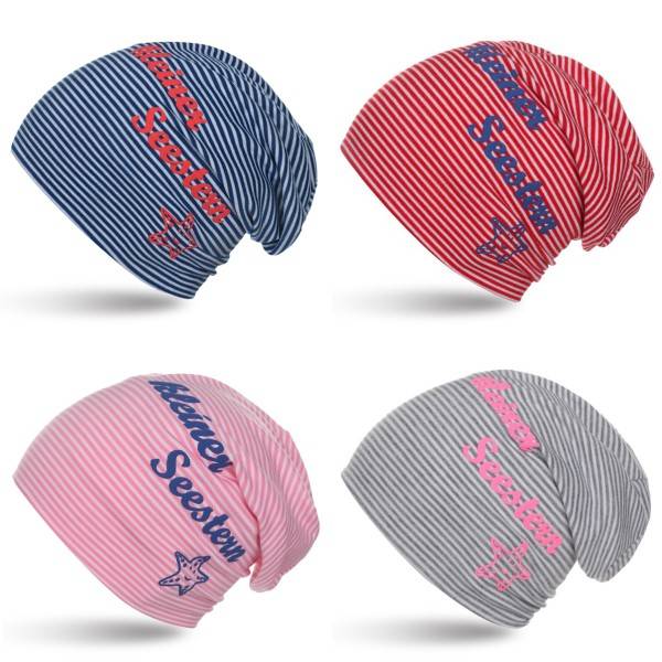 Sonia Originelli Beanie Mütze Kind "Kleiner Seestern" Maritim Streifen Blitzangebot