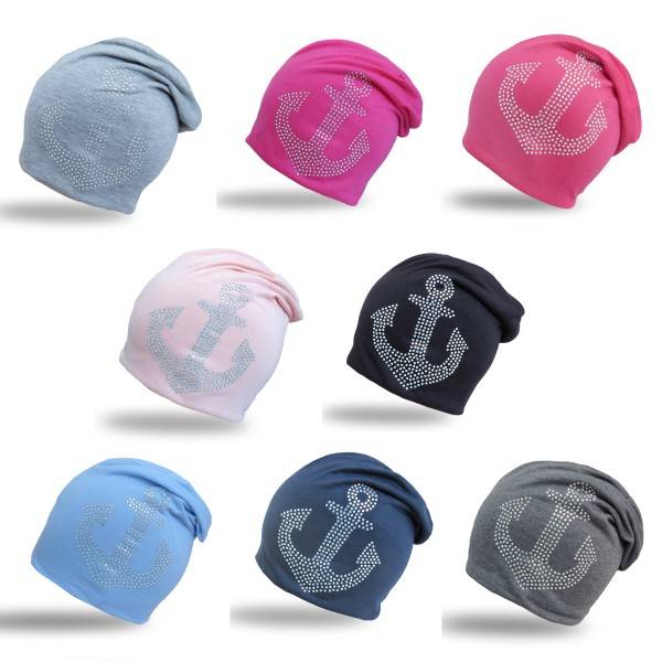 Sonia Originelli Beanie Mütze Kind "Prisma Anker" Kindermütze Strasssteine Saisonale Angebote