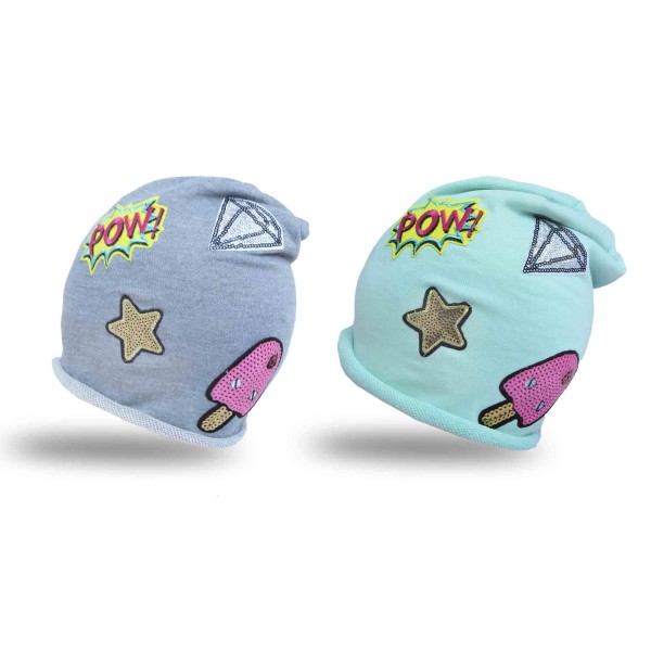 Sonia Originelli Beanie Mütze Patch Aufnäher Diamant Eis trend Baumwolle Sonderangebot der Fabrik