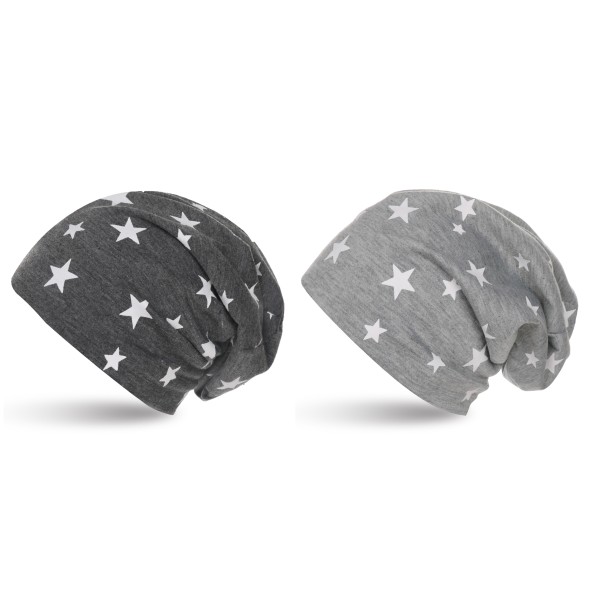 Sonia Originelli Kinder Beanie "Mini Sterne" Mütze Stars Overall Print Muttertagsangebot