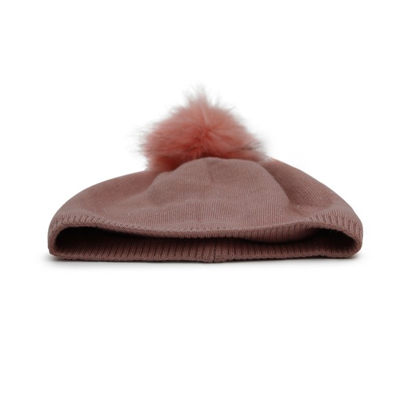Sonia Originelli Winter Beanie Mütze mit Glitzerfasern und Kunstfell Bommel Riesige Ersparnisse