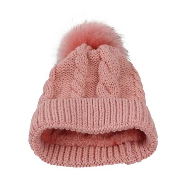 Sonia Originelli Winter Beanie Mütze Zopfmuster XL Bommel Teddyfell Tiefpreis