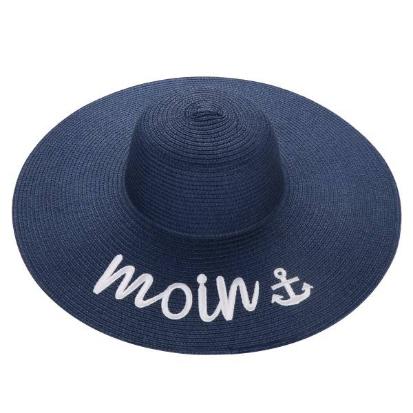 Sonia Originelli XXL Strohhut "Moin" Anker Maritim Damen Sommerhut Strand Neueste Stile