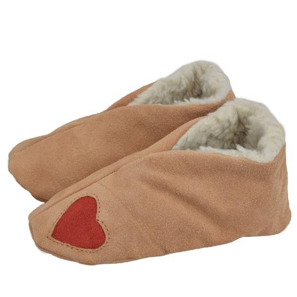 Sonia Originelli Kinder Wildlederhausschuh "Herz" Echt Leder Schluffis Zeitbegrenzte Promotion