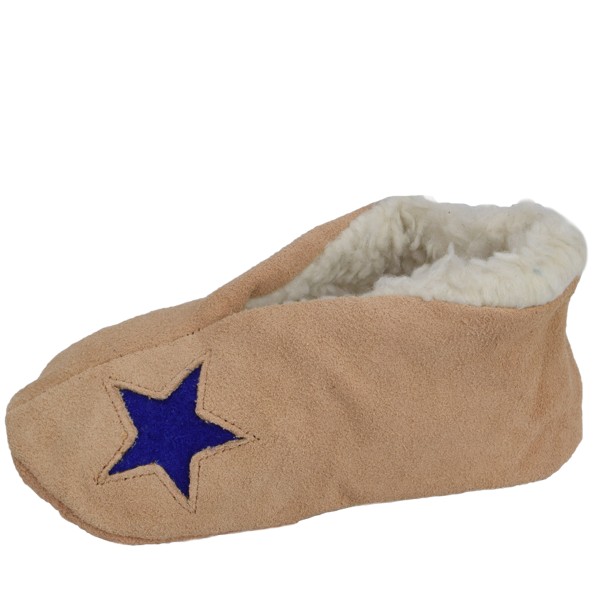 Sonia Originelli Kinder Wildlederhausschuh "Stern" Echt Leder Schluffis Nur für heute