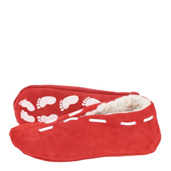 Sonia Originelli Kinder Wildlederhausschuh ABS Stopper Leder Kuschelfell Sonderangebot der Fabrik