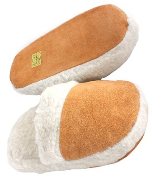 Sonia Originelli Pantoffel Wildleder Webpelz Futter Einlage Beige Super Rabatt