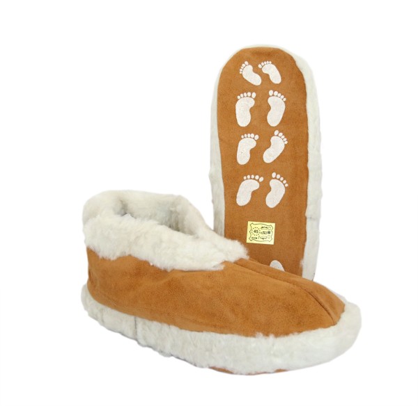 Sonia Originelli Wildlederhausschuh Wildleder Webpelzfutter Anti Rutsch Sohle Kostenloser Versand international