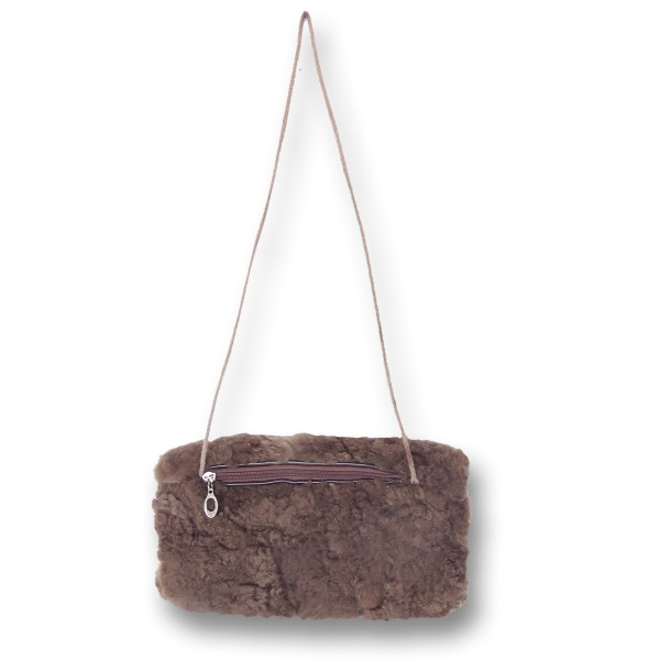 Sonia Originelli Muff Lammfell Portemonnaie Tasche Natur Kordel Preisnachlass