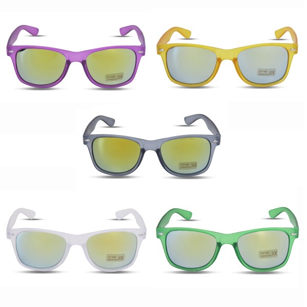 Sonia Originelli Sonnenbrille Fasching Verspiegelt Party Transparent Zeitlich begrenztes Angebot