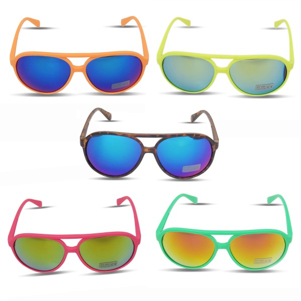 Sonia Originelli Sonnenbrille Neon Knallig Verspiegelt Fun Brille Bis zu 55% Rabatt