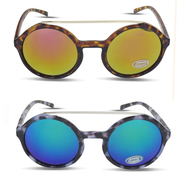 Sonia Originelli Sonnenbrille Verspiegelt Leo Muster Sommer Damen 50% Rabatt mit kostenlosem Versand