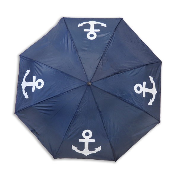 Sonia Originelli Taschenschirm Uni "Anker" Regenschirm Schutz Maritim Küste Einfarbig Online