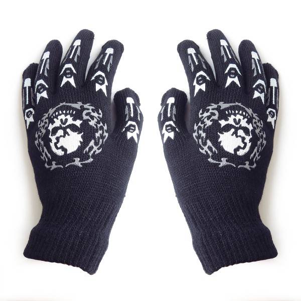 Sonia Originelli Sortiment 12 Paar Strickhandschuhe Halloween Druck Totenkopf Knochen Unisex Angebote