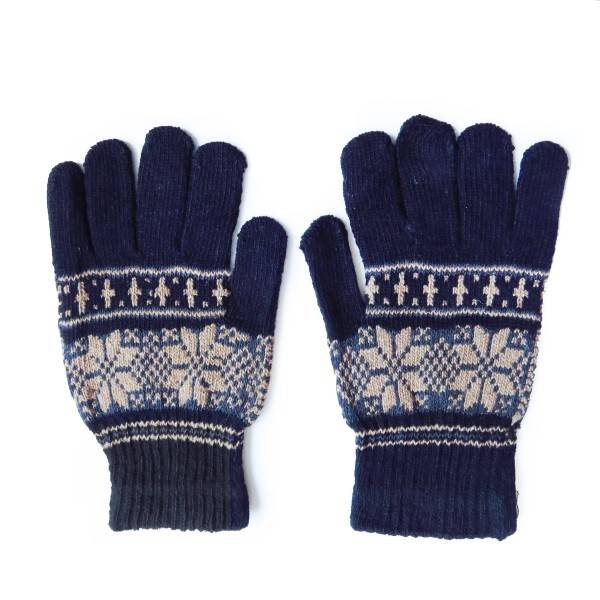 Sonia Originelli Sortiment 12 Paar Strickhandschuhe Stern Muster Norweger Winter Schneeflocken Unisex im Angebot