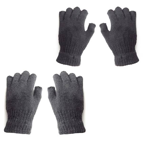Sonia Originelli Strickhandschuhe Fingerhandschuhe Strick Halbfinger Einfarbig Winter Fabrikpreis