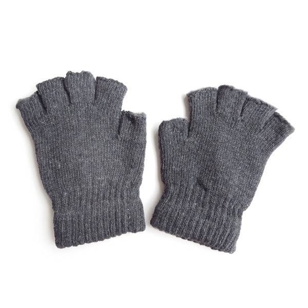 Sonia Originelli Strickhandschuhe Fingerhandschuhe Strick Halbfinger Einfarbig Winter Sonderangebot