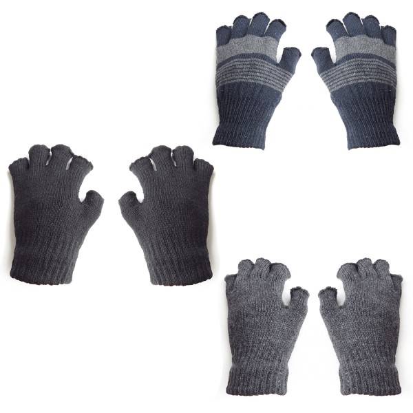 Sonia Originelli Strickhandschuhe Fingerhandschuhe Strick Halbfinger Einfarbig Winter Sonderangebot