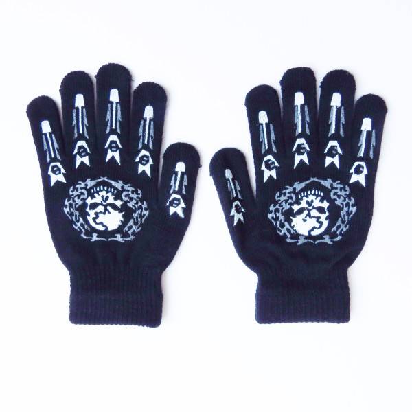 Sonia Originelli Strickhandschuhe Halloween Druck Totenkopf Kostüm Unisex Versandkostenfrei