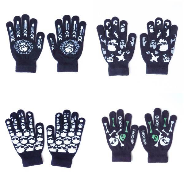 Sonia Originelli Strickhandschuhe Halloween Druck Totenkopf Kostüm Unisex Versandkostenfrei