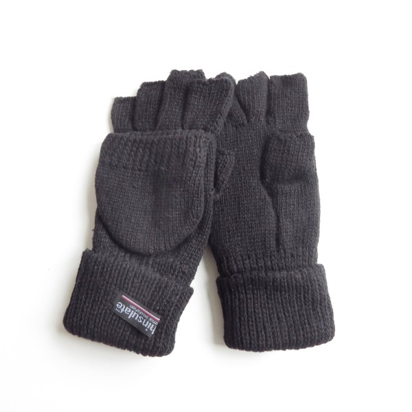 Sonia Originelli Strickhandschuhe Kappe Halbfinger Fäustel Wolle Fleece Flash Sale