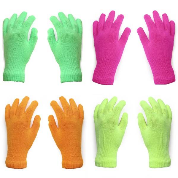 Sonia Originelli Strickhandschuhe Neon bunt knallig ungefüttert dehnbar unisex Begrenztes Angebot