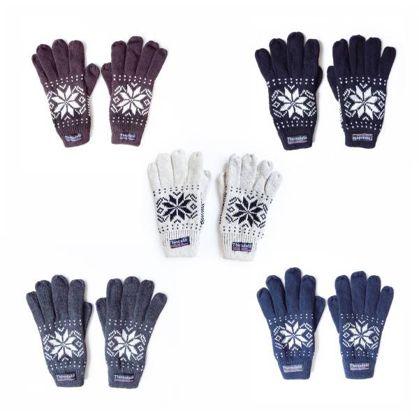 Sonia Originelli Strickhandschuhe Schnee Winter Finger Fleece Schneeflocke Unisex Online Shopping