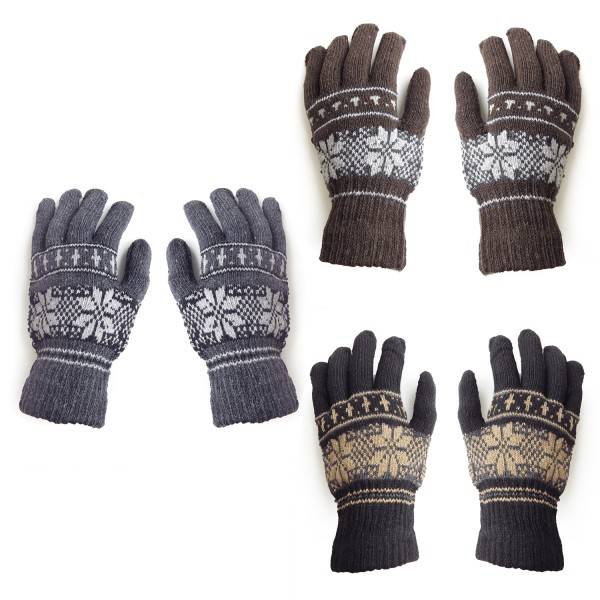 Sonia Originelli Strickhandschuhe Stern Muster Norweger Winter Schneeflocken Unisex Preisnachlass
