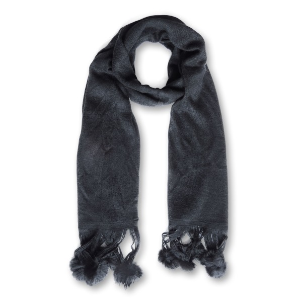 Sonia Originelli Schal Angora Viskose Bommel Winter Soft Heißer Verkauf