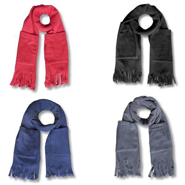 Sonia Originelli Schal Fleece Taschen Fransen Winter Zeitlich begrenztes Angebot