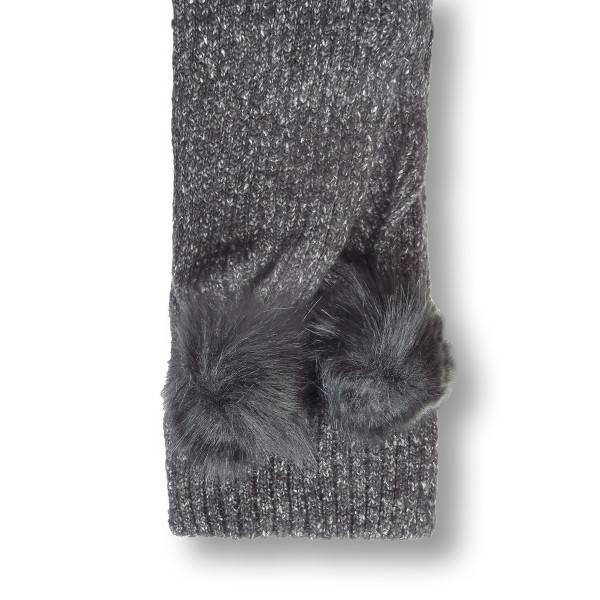 Sonia Originelli Schal Kunstfell Bommel Wolle Polyacryl Meliert Winter Exklusive Angebote