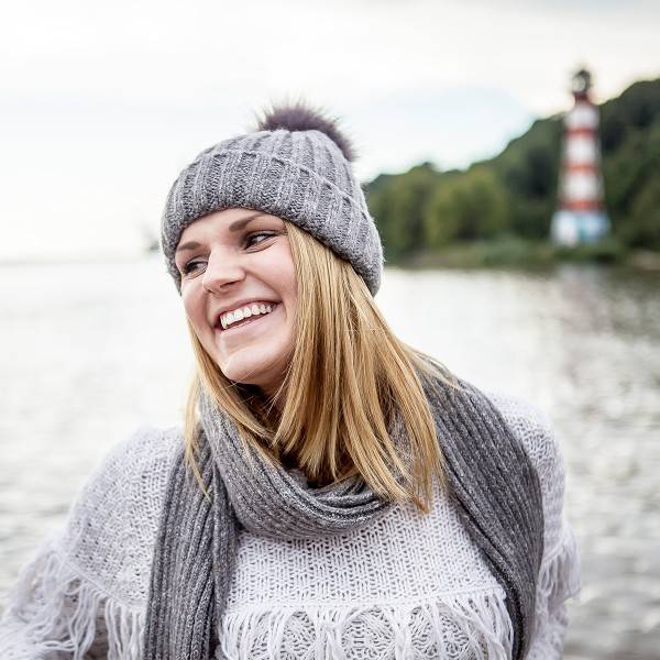 Sonia Originelli Schal Kunstfell Bommel Wolle Polyacryl Meliert Winter Exklusive Angebote