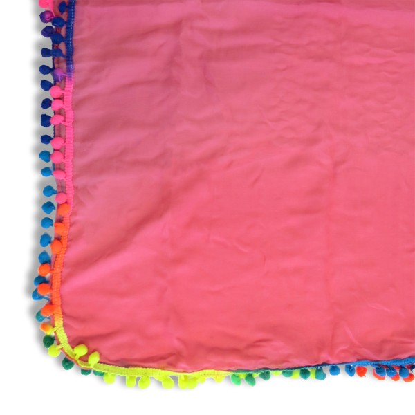 Sonia Originelli Schal Langschal "Bommel" Neon Bunt Sommer Neuheiten