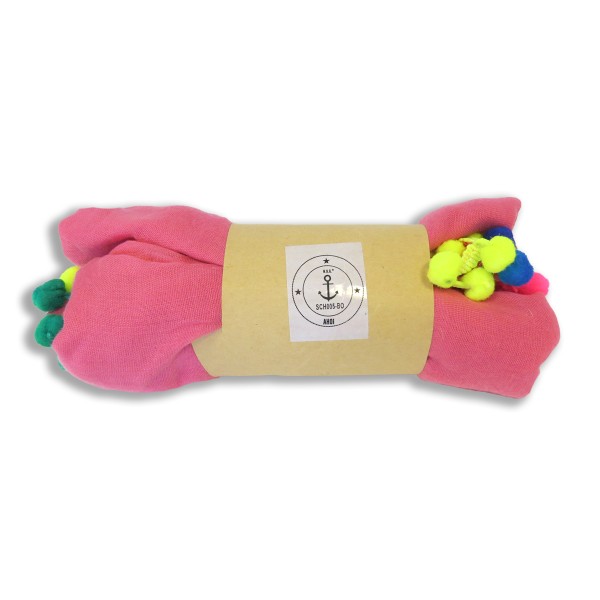 Sonia Originelli Schal Langschal "Bommel" Neon Bunt Sommer Neuheiten