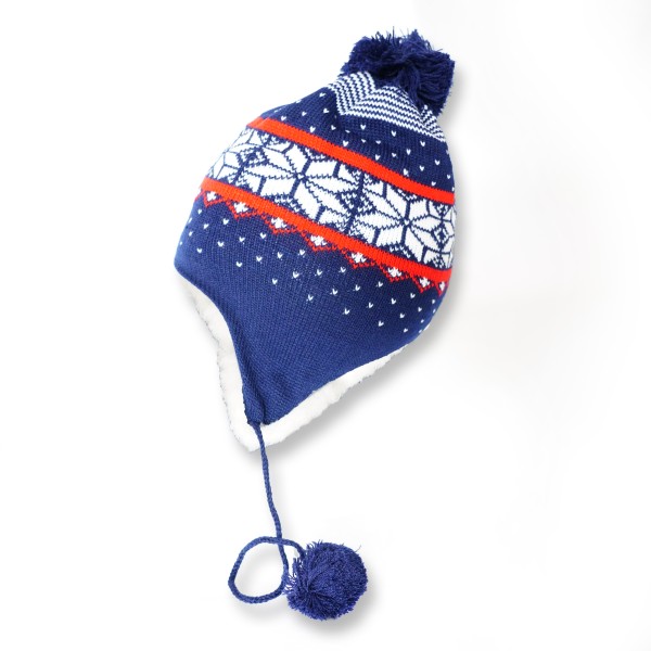 Sonia Originelli SET Kinder Schal und Mütze Norweger Teddyfell Bommel Winter Begrenzte Freigabe