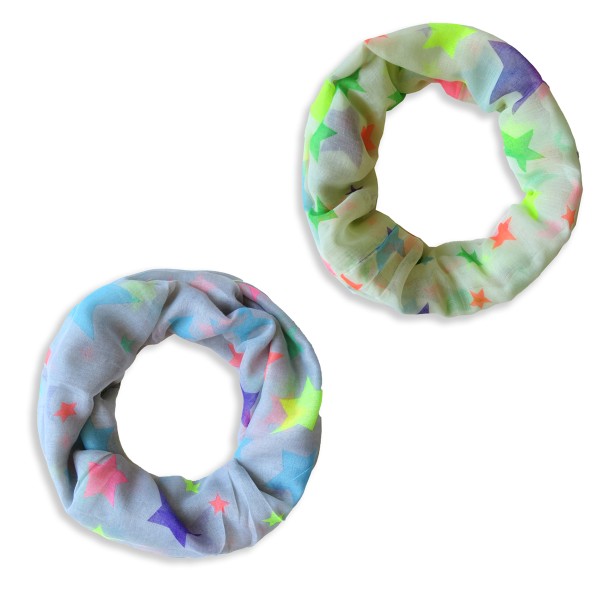 Sonia Originelli Schal Loop "Bunte Sterne" Rundschal Sommer Zeitbegrenzte Promotion