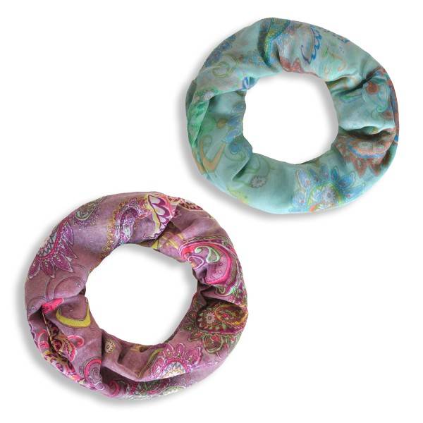 Sonia Originelli Schal Loop "Paisley" Glitzer Rundschal Sommer Discount Store für neue Produkte