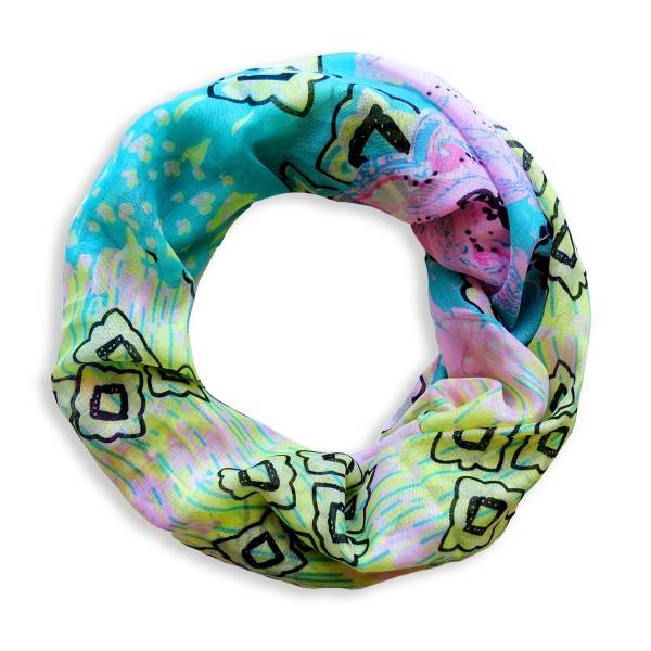 Sonia Originelli Schal Loop "Raute" neon Rundschal Sommer Riesige Rabatte