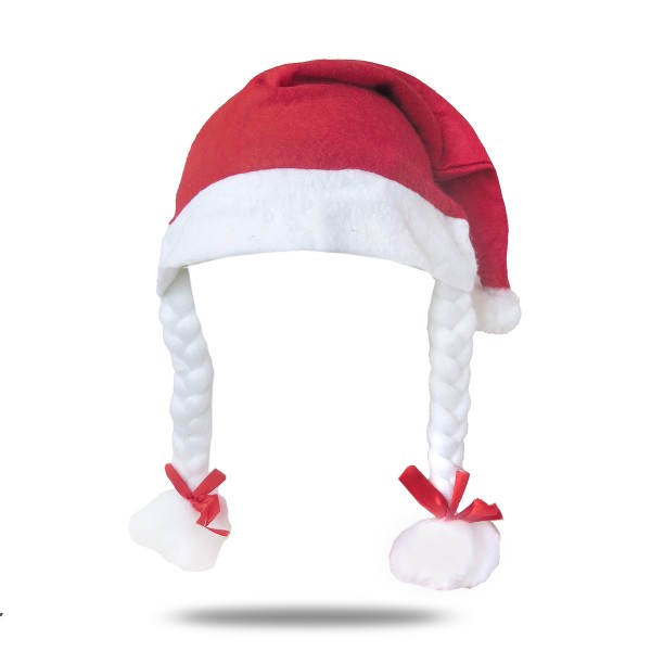 Sonia Originelli 5er SET Weihnachtsmütze "Classic Frauen" Zöpfe Santa Hotsell