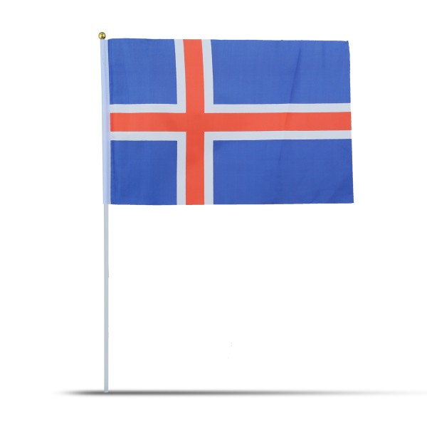Sonia Originelli 10er Set Fahne Flagge Winkfahne "Island" Iceland Handfahne EM WM Black Friday