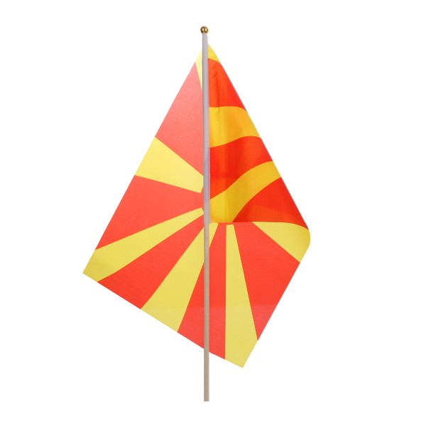 Sonia Originelli 10er Set Fahne Flagge Winkfahne "Nordmazedonien" North Macedonia Handfahne EM WM Exklusive Angebote