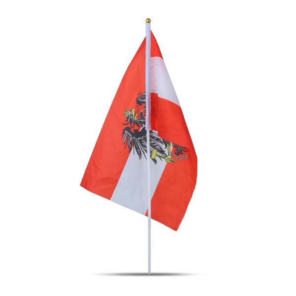 Sonia Originelli 10er Set Fahne Flagge Winkfahne "Österreich" Wappen Austria Handfahne EM WM Neuheiten