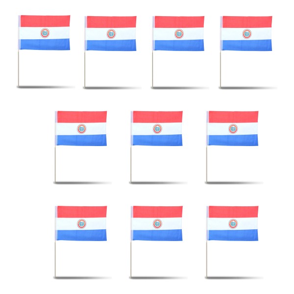 Sonia Originelli 10er Set Fahne Flagge Winkfahne "Paraguay" Handfahne EM WM Saisonale Angebote