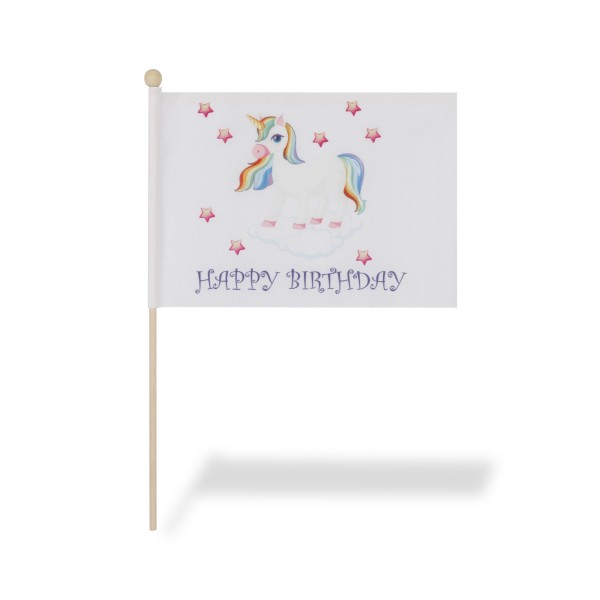 Sonia Originelli 2 er Set Tischfähnchen "Einhorn" Happy Birthday Unicorn Kostenlose Rückgabe