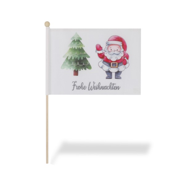 Sonia Originelli 2 er Set Tischfähnchen "Frohe Weihnachten" Christmas Weihnachtsmann Tischdeko Letzte 3 Tage