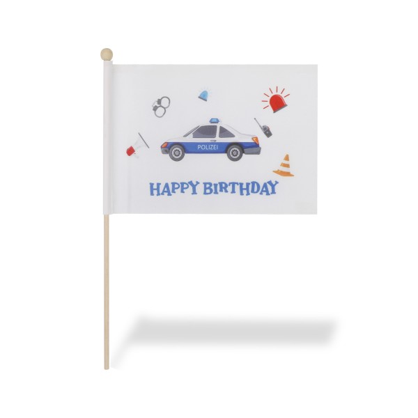 Sonia Originelli 2 er Set Tischfähnchen "Polizei" Happy Birthday Kindergeburtstag Tischdeko Bis zu 65% Rabatt