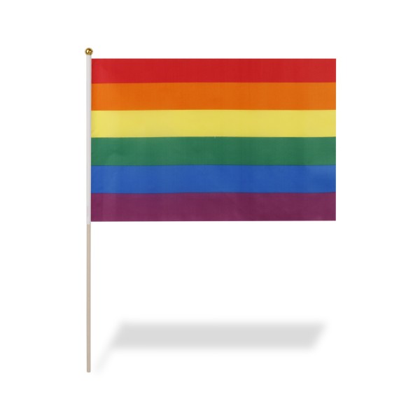 Sonia Originelli 10er Set Fahne Flagge Winkfahne "Regenbogen" Rainbow Handfahne EM WM 50% Rabatt mit kostenlosem Versand