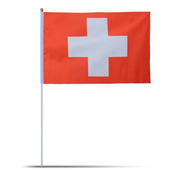 Sonia Originelli 10er Set Fahne Flagge Winkfahne "Schweiz" Switzerland Handfahne EM WM zollfrei