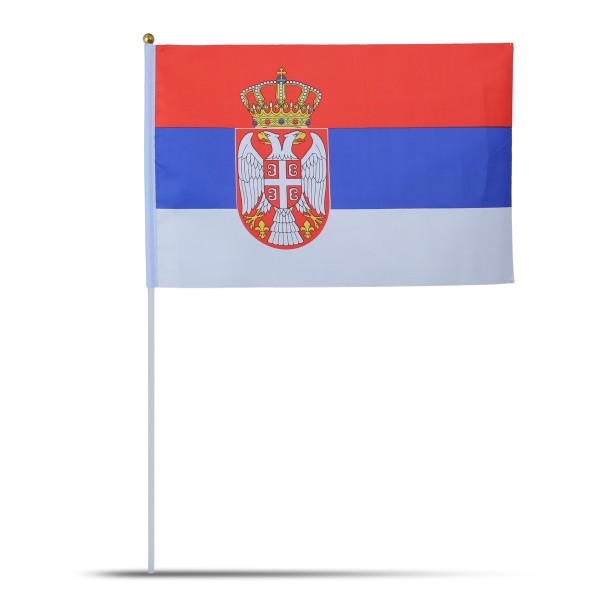 Sonia Originelli 10er Set Fahne Flagge Winkfahne "Serbien" Serbia Handfahne EM WM Rabatte dieses Monats