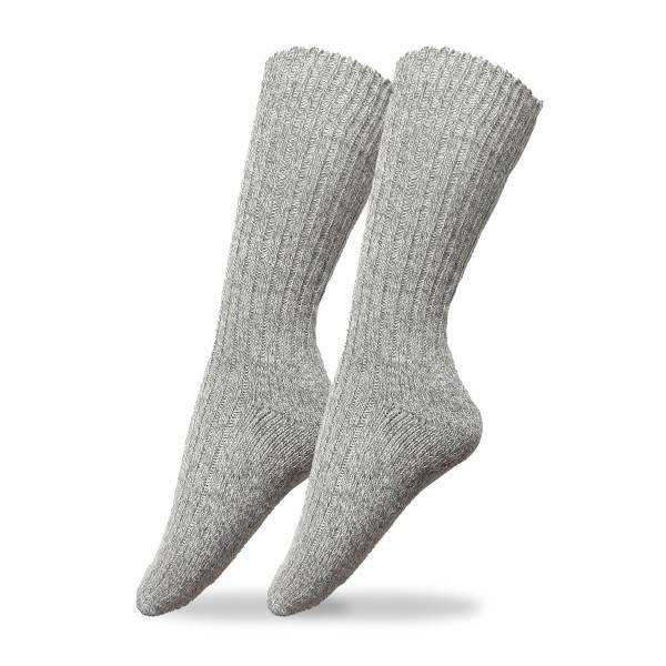 Sonia Originelli 3 Paar Norweger Woll-Socken grau meliert Frotté Sohle Gesundheitssocken Weihnachtsangebot